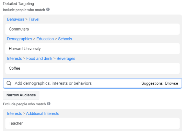 Facebook audience taregeting image